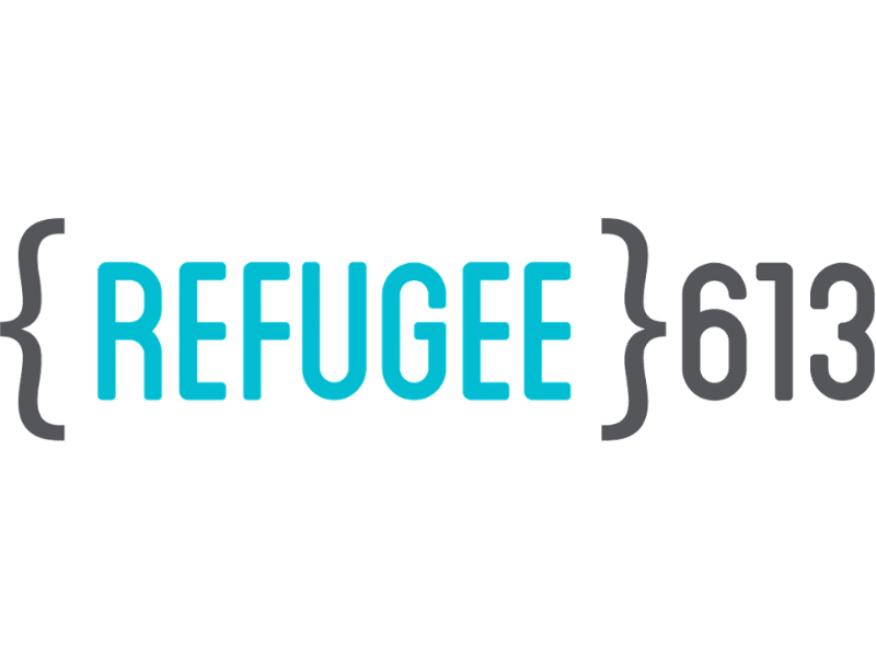 Logo with text 'REFUGEE 613'