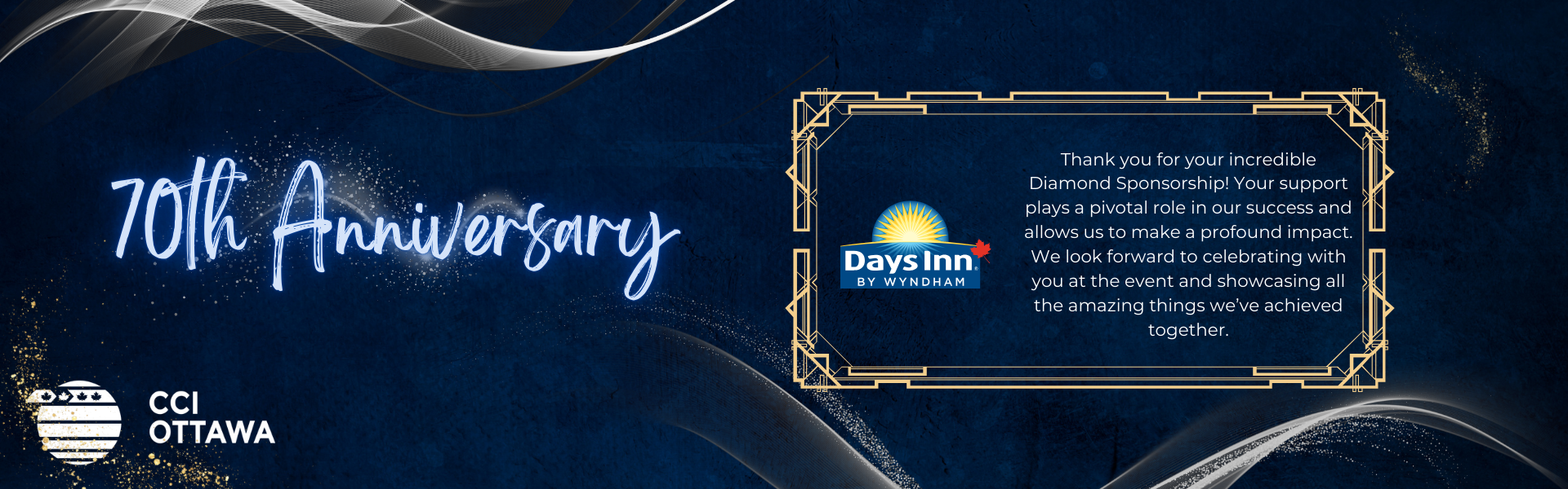 Days Inn - Diamond Sponsor for CCI 70th Anniversary Gala